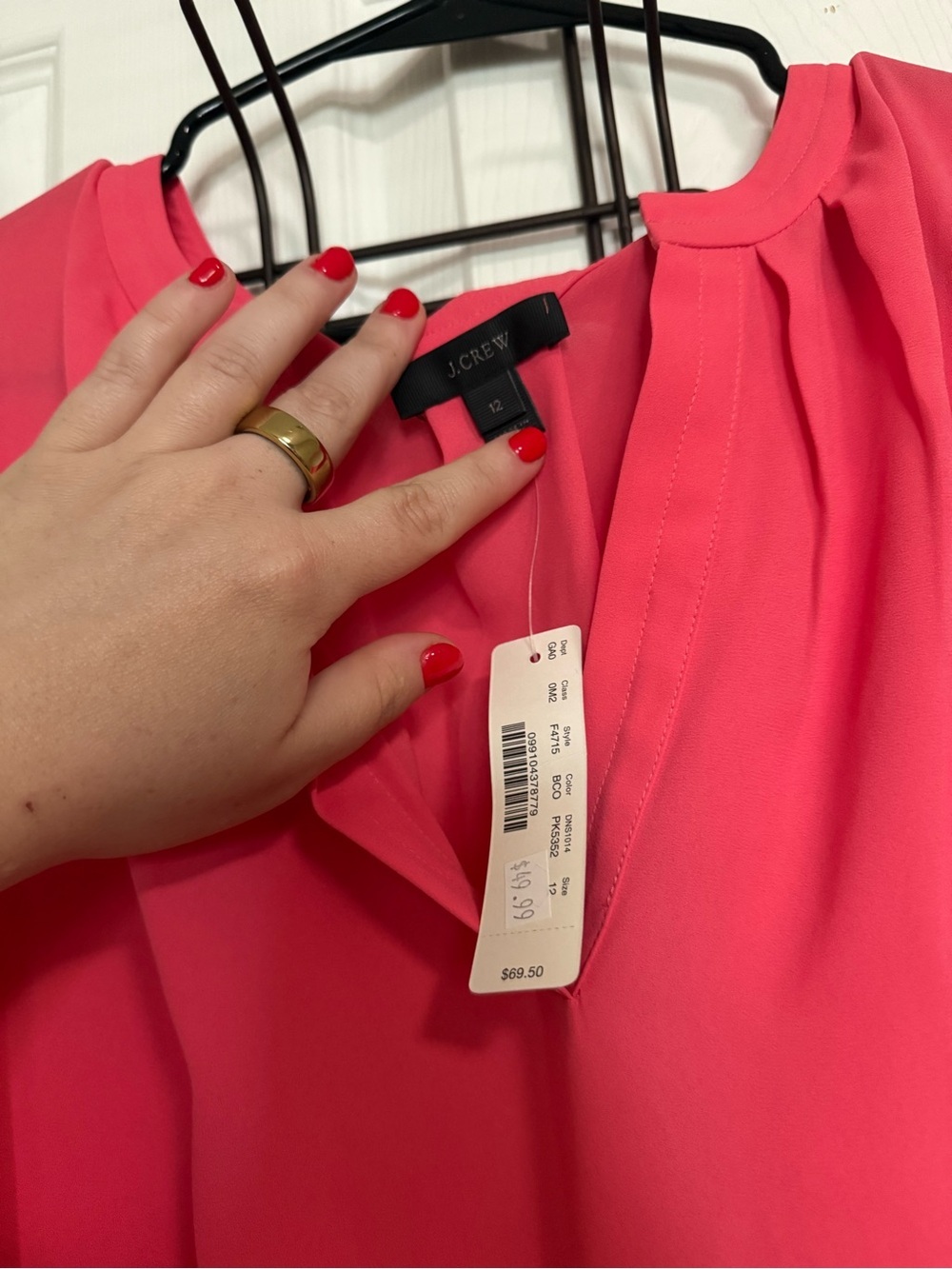 NWT J Crew Sleeveless Blouse Top - Coral Pink - Picture 3 of 6
